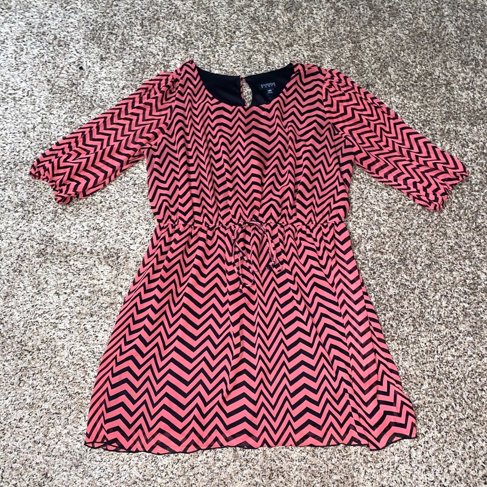Pink and Black Chevron Dress💕